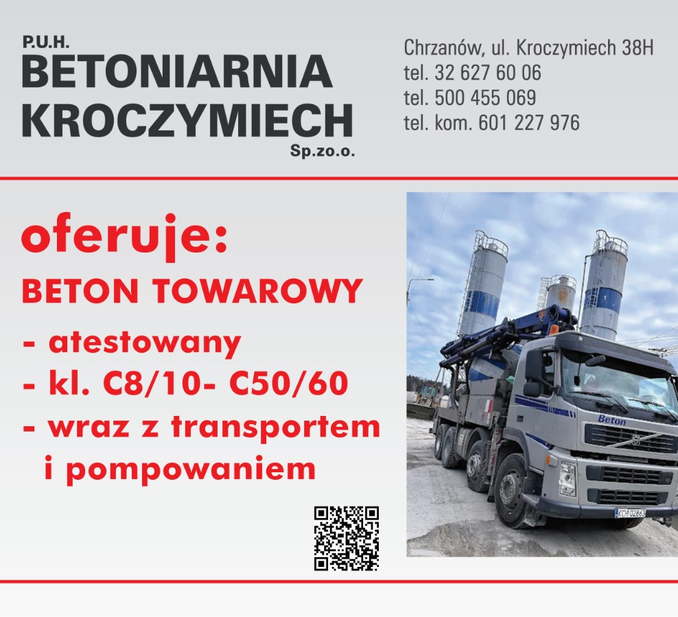 "BETONIARNIA KROCZYMIECH" Sp. z o.o. - betoniarnia CHRZANÓW beton CHRZANÓW
